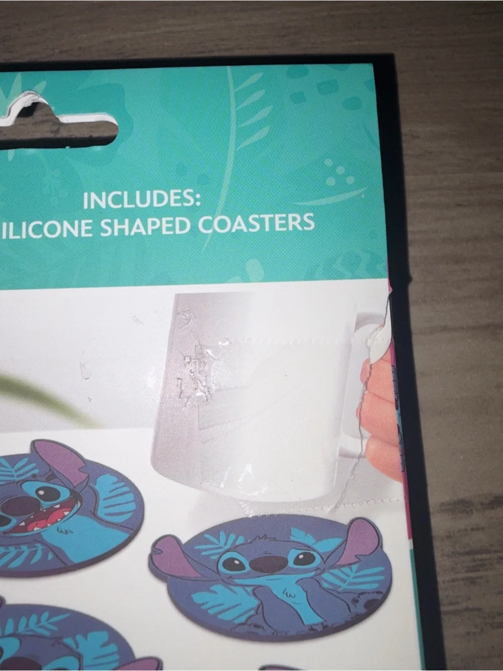 🆕💜 Disney Lilo & Stitch Silicone Coaster Set of 4 | 9cm  | New Damaged Box